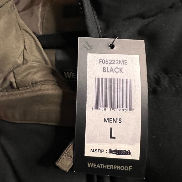 NWT Weatherproof Polyfil Puff Vest Black size L - Picture 5 of 5